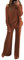 Viottiset Damen Gestrickte Eine Schulter Outfit Sweatsuits Pullover Sweater Weite Bein Hosen 2-Teilige Sets Braun M
