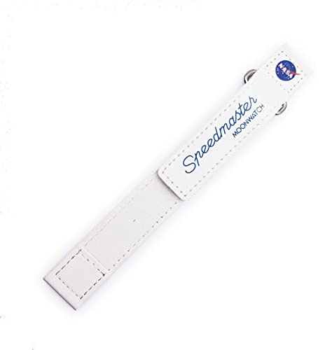Generico Nasa MoonWatch Armband Speed Master Strap kompatibel mit Moonswatch Uhren Schwarz Weiß Grau 20 mm
