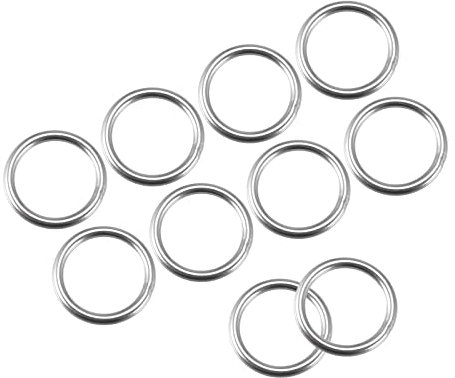 METALLIXITY O-Ringe aus 304 Edelstahl (25 mm Außendurchmesser, 3 mm dick) 10 Stück, geschweißter runder Ring – zum Aufhängen von Gegenständen
