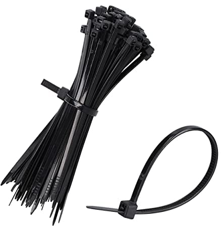 mumbi Bridas negras de 150 mm x 2,5 mm, resistentes a los rayos UV, protección contra incendios, UL 94 V2, set profesional, 100 unidades