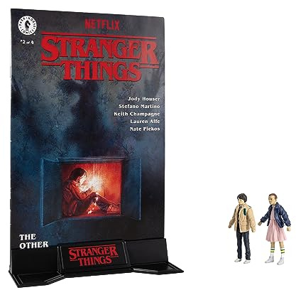 McFarlane Stranger Things Page Punchers 2-Pack - Eleven and Mike Wheeler 3 Action Figures with Comic - Supernatural Adventures in Hawkins, Indiana