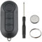 Vailikey 3 Button Black Plastic Car Key Shell for Fiat 500L, Ducato, Doblo, Jumper, Boxer Vans