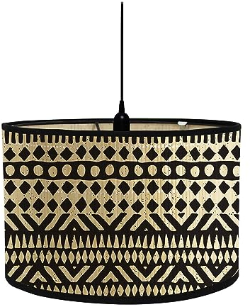 FANSU Lampenschirm fuir Tischlampe, Schwarz Weiss Lampenschirm Hängelampe Lampenabdeckung für Stehlampe Tischlampe Deckenleuchte Wohnzimmer Moderner Deko (Schwarzes Quadrat,30x30x20cm)