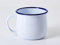 Pack 3 Pote Taza Pocillo De Acero Esmaltado Con Curvatura 8 cm 370ml