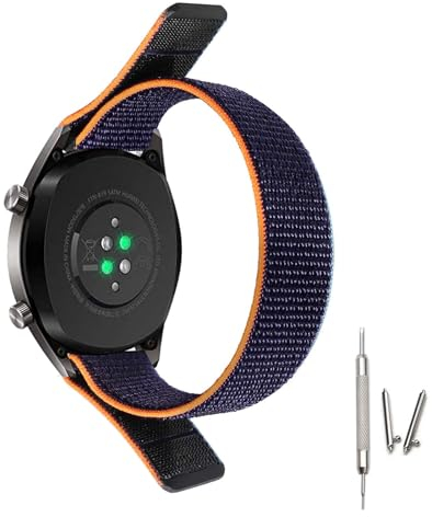 LXURY Nylon Armbänder für COROS PACE 2/APEX 42mm Armband Einstellbare Atmungsaktiv für COROS PACE 2 Sport Ersatzarmband Kompatibel mit COROS PACE 2/APEX 42mm Uhrenarmband für Damen und Herren (Blau)