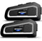 BETOWEY Motorrad Bluetooth Headset für 2 Personen, TK-X2 Intercom Motorradkommunikationssystem, FM-Radio, GPS, Musik, wasserdicht, universal, Schwarz