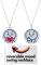 Funny Reversible Mood Expressive Stainless Steel Necklace with Dual-Sided 25mm Pendant - Playful Jewellery, 45cm Chain, Perfect for Everyday Wear & Gifts