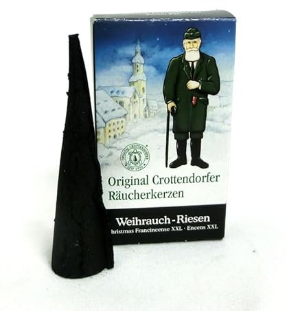 Generisch XXL Weihrauch-Riesen 4er Räucherkerzen schwarz ca. 8 cm hoch