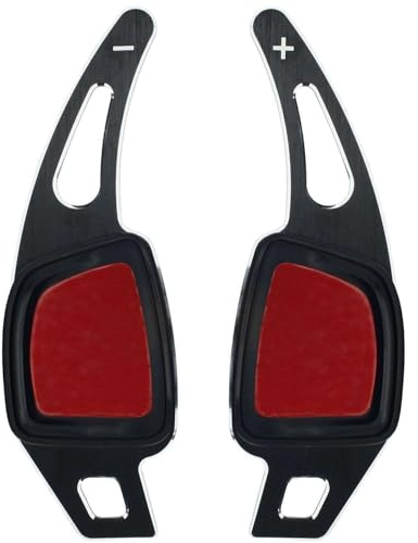 Overdrive-Racing Schaltwippen Verlängerung Kompatibel mit Audi A1 A3 S3 A4 S4 A5 S5 A6 S6 A7 S7 RS7 A8 S8 E-Tron DSG S-Tronic Typ-F Alu Schwarz gebürstet