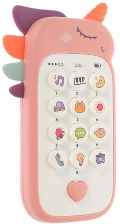 Collazoey Cellulare Giocattolo per Bambini Educativo, Telefono Giochi 7-12 Mesi, Giocattoli Sensoriali con Telecomando, Regalo per Ragazze e Ragazzi (Rosa)