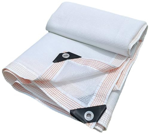 Filet D'ombrage Bache pour Pergola 2×2m Filet Anti Chaleur Extérieur Blanc avec œillets Taux d'ombrage de 85%, pour Serre Jardin Couverture Potager Terrasse