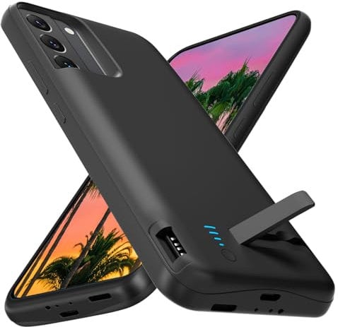 Giabuao Battery Case for Samsung Galaxy S24, 7000mAh Rechargeable Extended Battery Charging Charger Case,Portable Protective Power Bank for Samsung Galaxy S24 (6.2 inch) Black