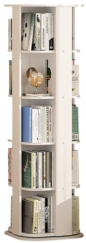 Student Study Bookshelf 360° vom Boden bis zur Decke drehbares Bücherregal Regale für den Heimgebrauch Geeignet für Wohnzimmer Schlafzimmer Studie Büro etc (Color : Blau, S : 159 * 49cm)