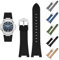 Generic 25 mm Gummiband für Patek Philippe Nautilus mit Schnalle, Gummi-Uhrenarmband für Patek Philippe 5711 5712 5980, mehrere Farben (schwarz)