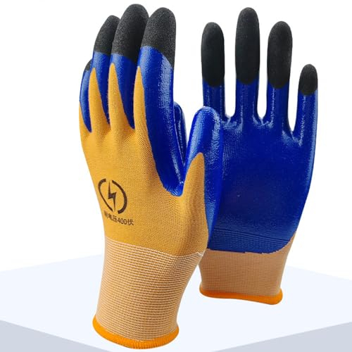 Elektrisch isolierte Handschuhe 400 V Spannungswiderstand Isolierende Hochspannungs Handschuhe Flammhemmend Arbeitshandschuhe Touchscreenfähig