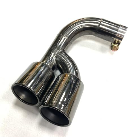 KEAAN 2 Stück Auto Auspuffendrohre Schalldämpfer Spitze für BMW F30 316i 2013-2016, Auto Auspuffblenden Endrohrblenden Auspuff Blende Endrohr Auto Zubehör,A/Black