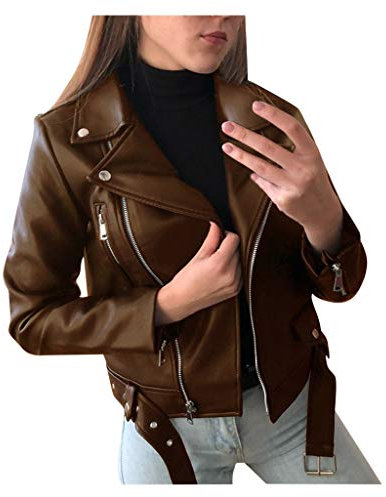 SCBFDI Vendeur Deal Days, Vestes Légères Womens Oversized Veste en Cuir Manteau Moto Biker Motocycle Mode d'Automne Tenues d'Hiver 2024, Sweat Rose Fushia