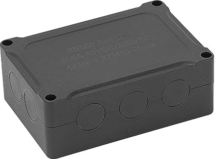 Rhghfujhgy 500A Marine Sammelschiene 48V Automotive Stromverteilerblock Großer Strom 6 Bolzen Kunststoffabdeckungsteile für Auto Boot Auto Schwarz