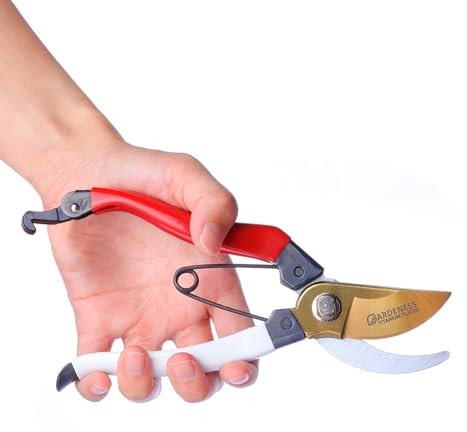 Gardeness Japanische Titan-Gartenschere, Leichte SK5 Bypass-Schere – Ergonomische Einhand-Gartenschere für Damen, Rosen und Bonsai, Präzisions-Präventionsschere für den Garten
