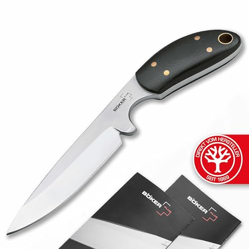 BÖKER PLUS® Pocket Knife 2.0 - feststehendes Profi Taschenmesser mit Kydex-Scheide & Clip - kleines Outdoor-Messer mit G10 Griff schwarz - Fulltang EDC Messer mit Droppoint Klinge