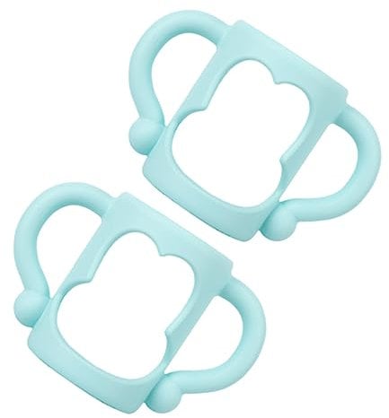 ANDRESLAD 2pcs Wide Mouth Bottle Handle Non-Slip Bottle Accessory Silicone Handle for Boys and Girls