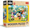 Trefl - Holzpuzzle: Disney, Mickey und Freunde - 24 Elemente, Puzzle Wooden Puzzle, Dekoratives Muster auf der Rückseite, für Kinder ab 3 Jahren
