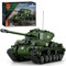 MISINI 77030 M4A3E8 Sherman Medium Tank Building Block Kit, 1:30 Scale Adult Model, Green, 836 Pieces, Includes Tank World Game Item Exchange Card, Perfect for Military Enthusiasts, Adults, 14+