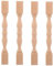 Jojofuny Lot de 4 poteaux de clôture en bois massif romain pour décoration de meubles, poteaux sculptés pour armoire et clôture Colonne en bois non traité