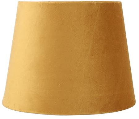 Pantalla de lámpara de tela, pantalla de terciopelo cónico E27 E14, pantallas modernas para mesa, mesita de noche, lámpara de pie, 6.5 x 8.46 x 6.3 pulgadas (dorado)