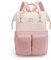 Ybberik Sac à dos à langer avec poches isothermes, sangles de poussette, grand sac à langer imperméable pour maternité, rose, Large, Sacs à dos de jour