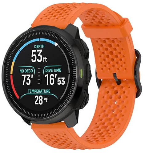 Blueshaweu Cinturino sportivo da 20 mm, 22 mm, compatibile con orologio SUUNTO, traspirante, morbido silicone, impermeabile, per SUUNTO Run, Ocean, Race, Race S, Vertical, 9 Peak, 9 Peak Pro, 5 Peak