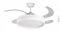 Bastilipo - FALESIA - Blanco, Ventilador techo de 4 palas retractiles 50cm, motor DC 40W, mando a distancia, Luz LED 3 colores 36W, 106 cm