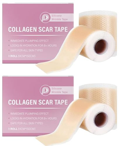 2 Pièces Rubans Cicatriciels En Silicone - 4 X 150 Cm Rubans Cicatriciels En Silicone Pour Le Visage Au Collagène,pansement silicones cicatrice,bande silicone cicatrice,silicones scar sheets