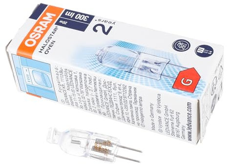 sparefixd Suitable for Smeg Cooker Hood Light Bulb Lamp 20w