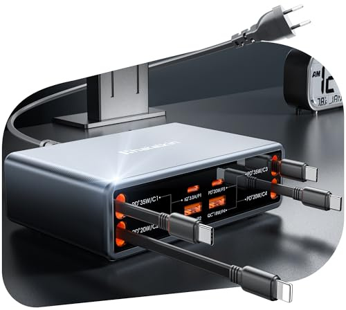 HATALKIN 8-in-1 Station de Charge USB C,105W GAN Fast Chargeur Retractable