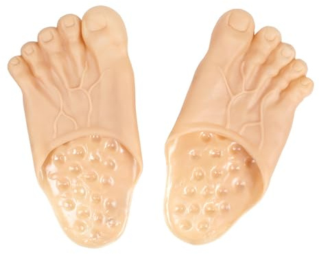 Generisch Hobbit Chaussons de bain amusants avec pieds nus pour homme des cavernes - Accessoire de costume pour adulte