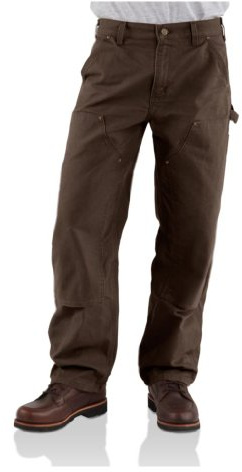 Carhartt Men's Loose Straight Washed Duck Double-Front Dungaree, Dark Brown, W29 x L32