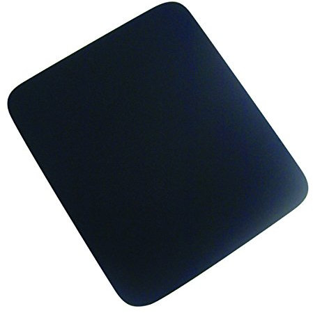Q-Connect KF04517 Mauspad 26 x 22 x 0,5 cm für alle Maustypen (Kugel, Optisch, Laser)/ Starres Standard Rechteckig Gaming-Mauspad/Farbe: Schwarz/Rutschfester Mauspad-Oberfläche