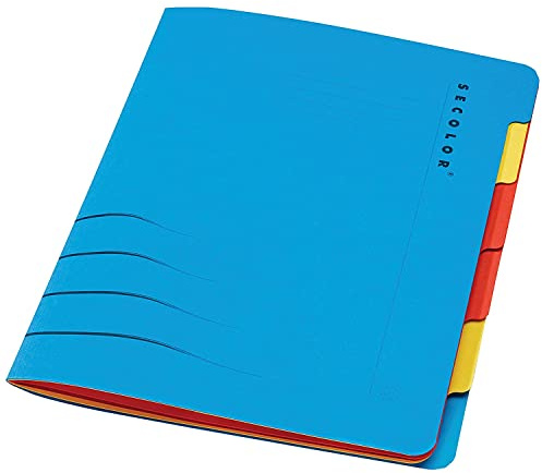 Jalema Secolor 6 Part A4 File 8331600-10791 - Blue, Pack of 5