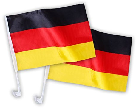 Alsino Deutschland Fanartikel Fan-Artikel Fußball WM WM Hut Brille Perücke Fahne, Modell wählen:Autofahne 2 Stk.