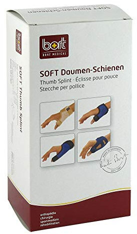 Bort Soft Daumenschiene lang S blau 1 St