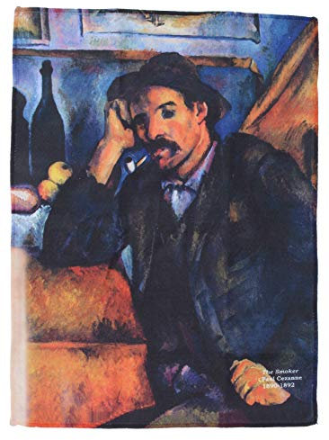 Microfasertuch 15 x 20 cm mit edlem Kunstmotiv | Paul Cezanne - The Smoker