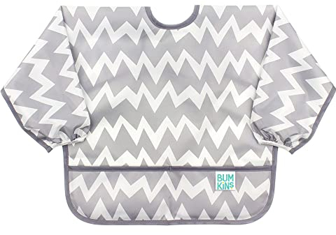 Bumkins Ärmellätzchen, 6-24 Monate, Grau Chevron