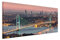 150x50cm Leinwandbild auf Keilrahmen Istanbul Bosporus Brücke Stadt Lichter Nacht Wandbild auf Leinwand als Panorama