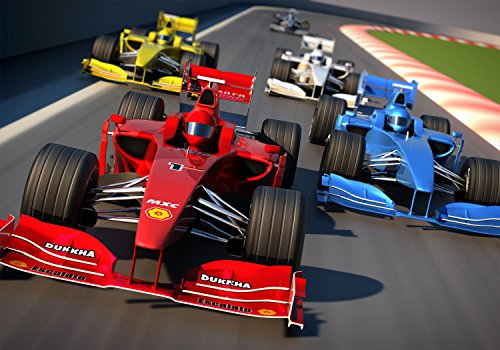 wandmotiv24 Fototapete Formel 1 Grand Prix, XXL 400 x 280 cm - 8 Teile, Wanddeko, Wandbild, Wandtapete, Rennwagen, Auto-rennen, Sport-wagen M0385