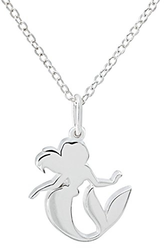 Disney Little Mermaid Ariel Sterling Silver Pendant Necklace, 18