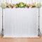 Trimming Shop Hintergrundvorhang, 3 x 6 m, Fotovorhänge, abnehmbar, Glatte Eisseide, plissiert, für Bühne, Weihnachtsdeko, Partyhintergrund, Hochzeit, Geburtstag, Brautparty, Weiß