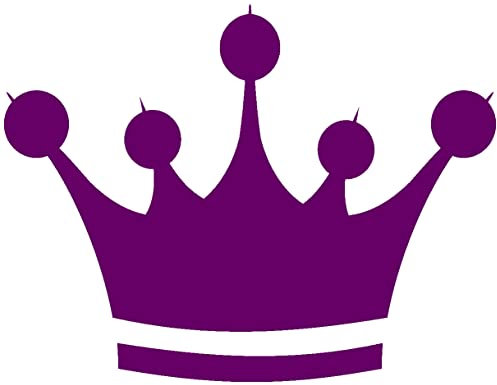 Samunshi® Aufkleber Krone Sticker Crown König in 6 Größen und 25 Farben (20x15,2cm violett lila)