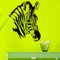 Wandaufkleber Wandtattoo Zebra-Kopf Wild Animal Home Decor Vinylkleber Abnehmbare Wandtattoos Fertige Größe 72X59Cm