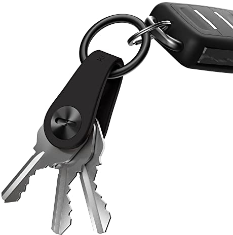 KeySmart Mini - Portachiavi Compatto Minimalista Espandibile (fino a 4 Chiavi, Nero)